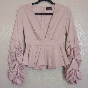 Hot Miami Styles Women's Size S Pink Blouse